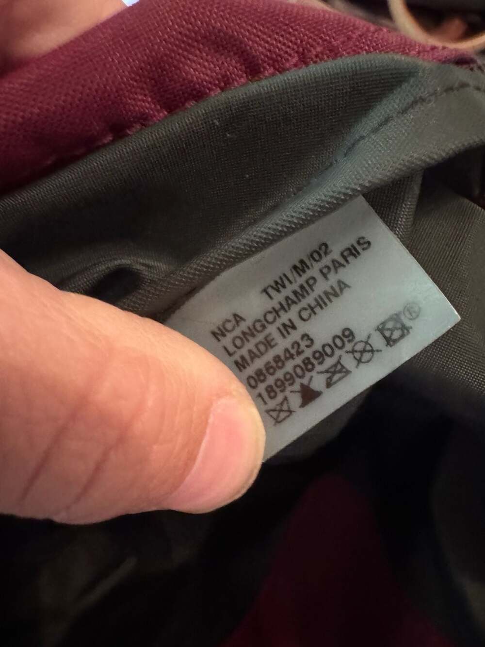 Longchamp Le Pliage Nylon Tote Bag in Burgundy - Picture 4 of 7